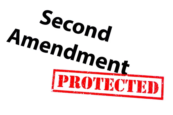 Nagłówek Drugiej Poprawki Czerwoną Stemplem Gumowym Protected — Zdjęcie stockowe