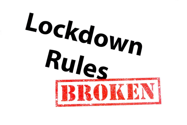 Afsluitingsregels Met Een Rode Stempel Van Broken — Stockfoto