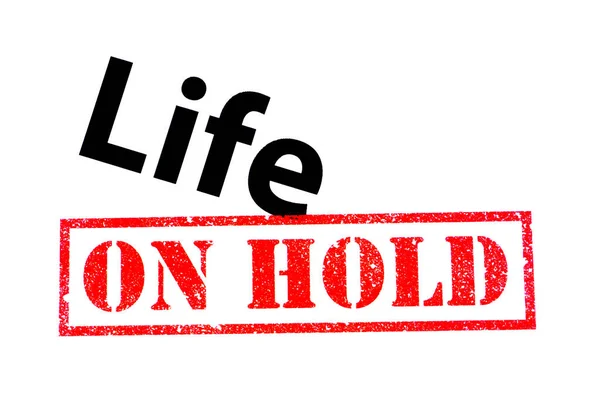 Life Heading Red Hold Rubber Stamp — Stock Photo, Image