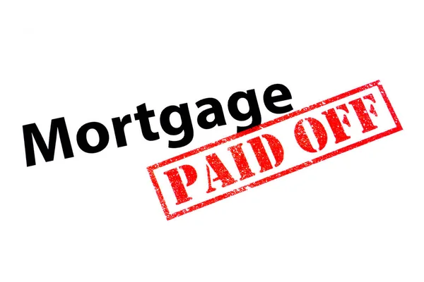 Mortgage Heading Red Paid Rubber Stamp — Stock Photo, Image