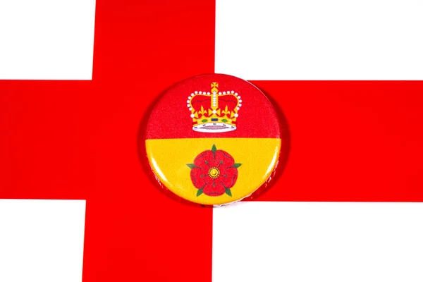 Ein Abzeichen Mit Der Flagge Der Englischen Grafschaft Hampshire Über — Stockfoto