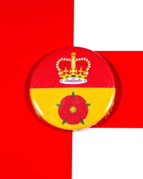 Una Insignia Que Representa Bandera Del Condado Inglés Hampshire Foto — Foto de Stock