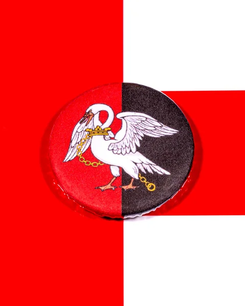 영국의 버킹엄 주기를 상징하는 배지가 그려져 — 스톡 사진