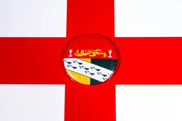 Ένα Σήμα Που Απεικονίζει Σημαία Της Αγγλικής Κομητείας Του Νόρφολκ — Φωτογραφία Αρχείου