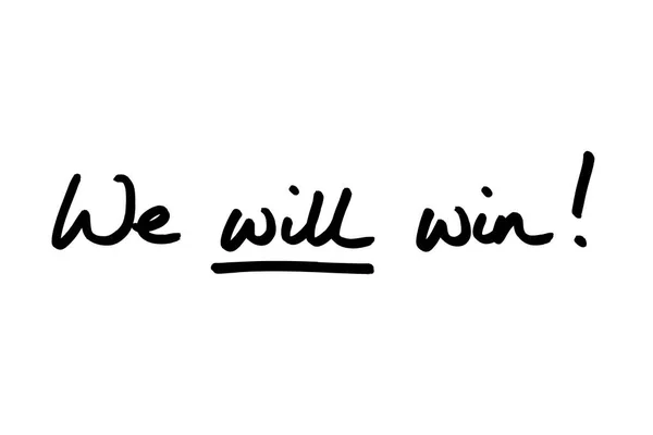 Win Handwritten White Background — Stock Photo, Image