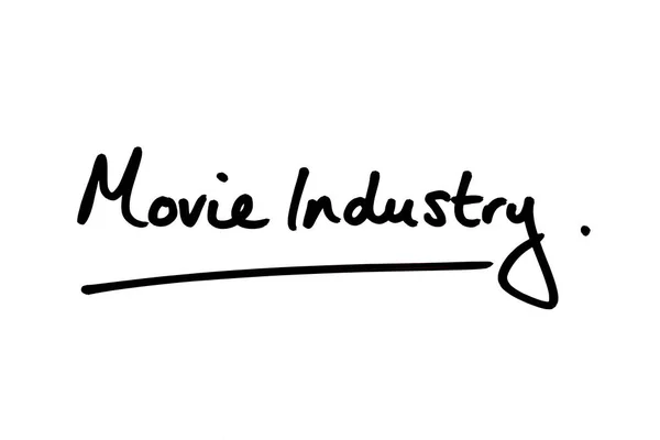 Movie Industry Handwritten White Background — Stock Photo, Image
