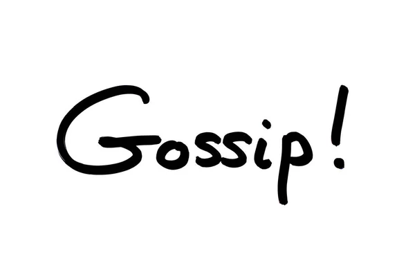 Gossip Manuscrito Sobre Fundo Branco — Fotografia de Stock