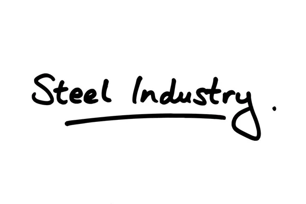 Steel Industry Håndskrevet Hvid Baggrund - Stock-foto