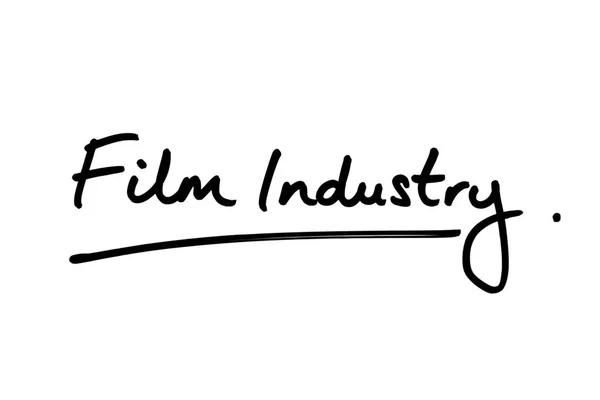 Film Industry Handwritten White Background — Stock Photo, Image