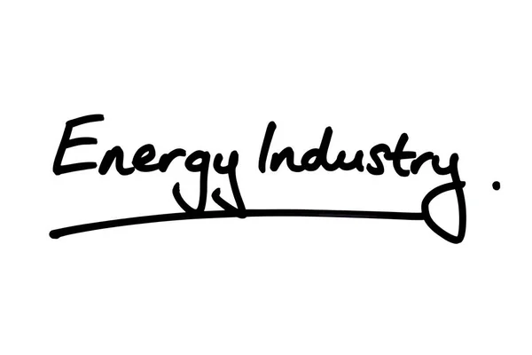 Industria Energía Escrita Mano Sobre Fondo Blanco — Foto de Stock