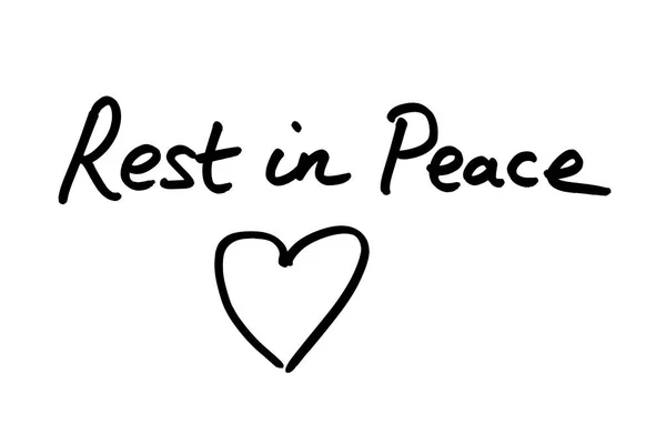 Rest Peace Handwritten White Background — Stock Photo, Image