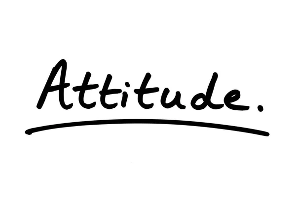 Attitude Handgeschreven Een Witte Achtergrond — Stockfoto