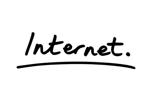 Internet Handwritten White Background — Stock Photo, Image