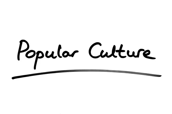 Popular Culture Handwritten White Background — Stock Photo, Image