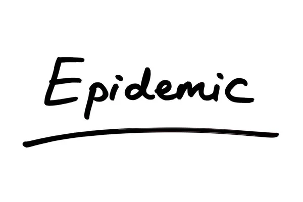 Epidemic Handwritten White Background — Stock Photo, Image