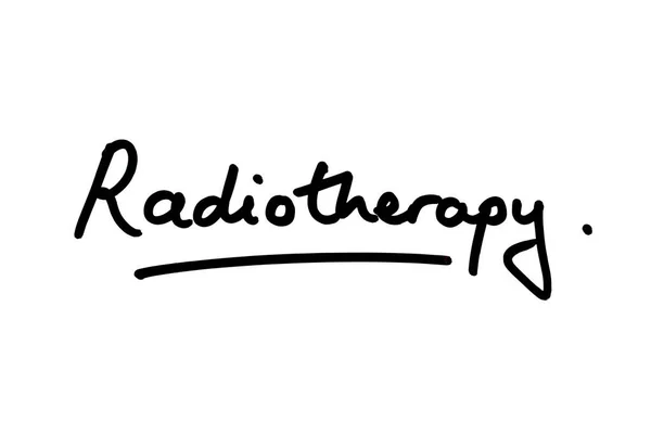 Radiotherapy Handwritten White Background — Stock Photo, Image