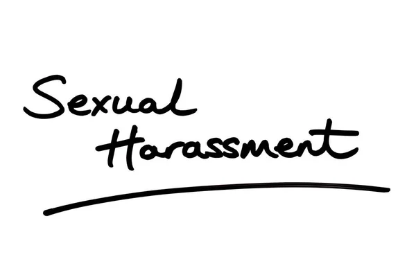 Harcèlement Sexuel Manuscrit Sur Fond Blanc — Photo