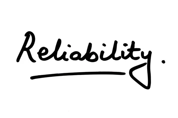 Reliability Handwritten White Background — Stock Photo, Image