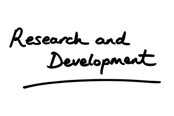 Research Development Handwritten White Background — Stock Photo, Image