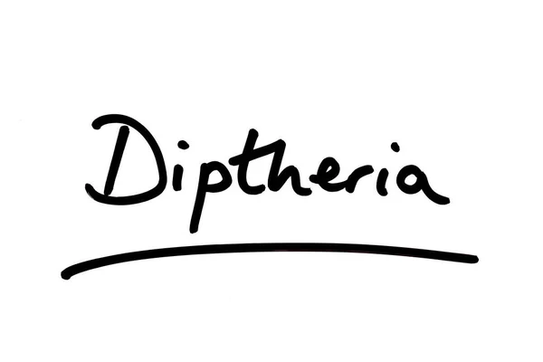 Diptheria Handwritten White Background — Stock Photo, Image