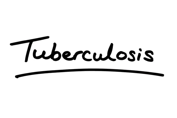 Tuberkulóza Ručně Psané Bílém Pozadí — Stock fotografie