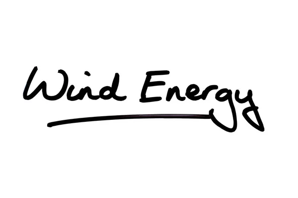 Wind Energy Handwritten White Background — Stock Photo, Image