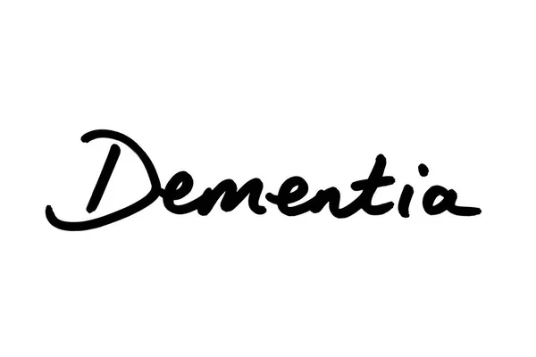 Dementia Handwritten White Background — Stock Photo, Image