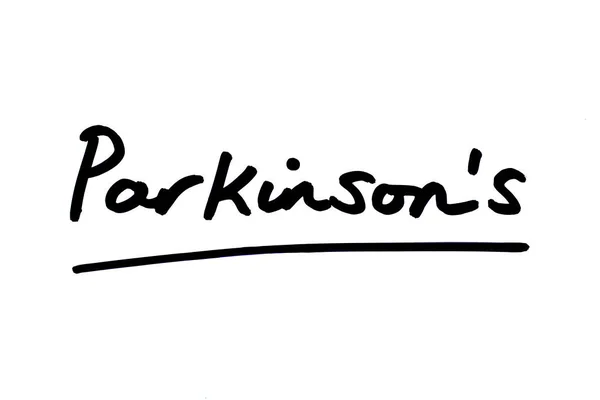 白地に手書きのパーキンソンズ — ストック写真