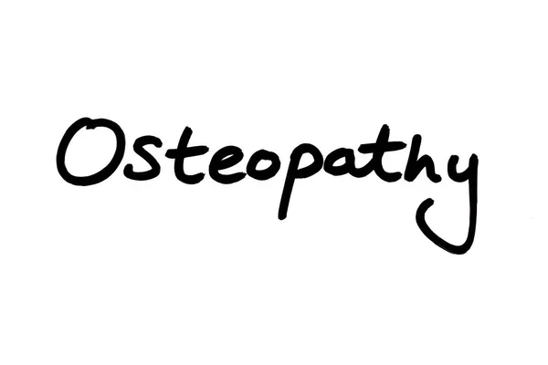 Osteopatia Manuscrita Fundo Branco — Fotografia de Stock