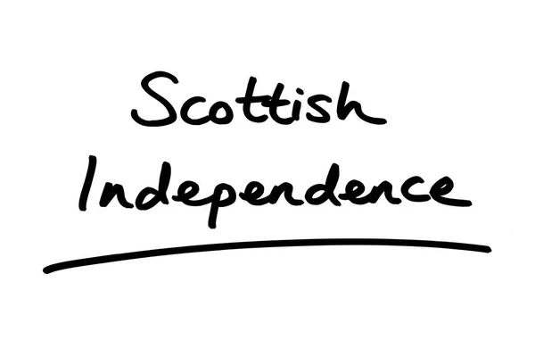 Scottish Independence Χειρόγραφο Λευκό Φόντο — Φωτογραφία Αρχείου