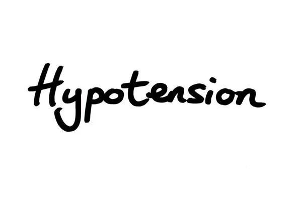 Hypotension Handwritten White Background — Stock Photo, Image