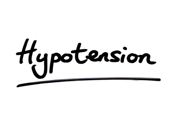 Hypotension Handwritten White Background — Stock Photo, Image