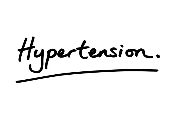 Hypertension Handwritten White Background — Stock Photo, Image