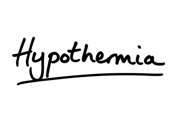 Hypothermia Handwritten White Background — Stock Photo, Image