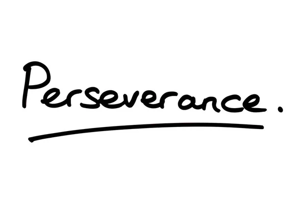 Perseverance Handwritten White Background — Stock Photo, Image