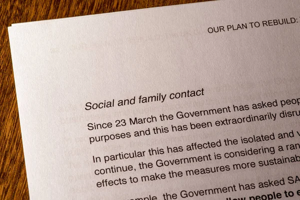 Londýn Velká Británie Května 2020 Sociální Rodinné Kontakty Dokumentu Náš — Stock fotografie