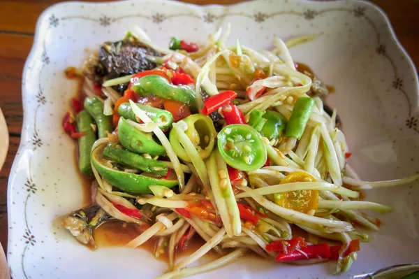 Papaya salata tuzlu Yengeç