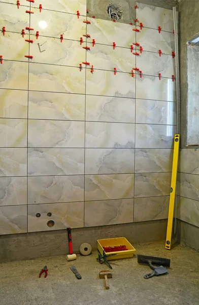 Repairs in the bathroom of a private home