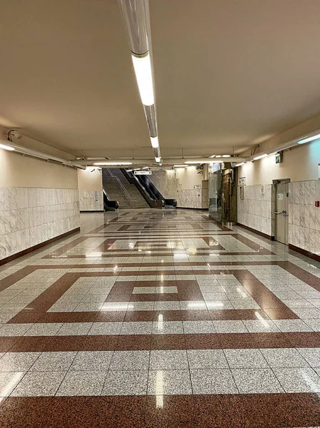 Deserted Subway Covid Epidemic Athens Greece Tournage Avec Une Valeur — Photo