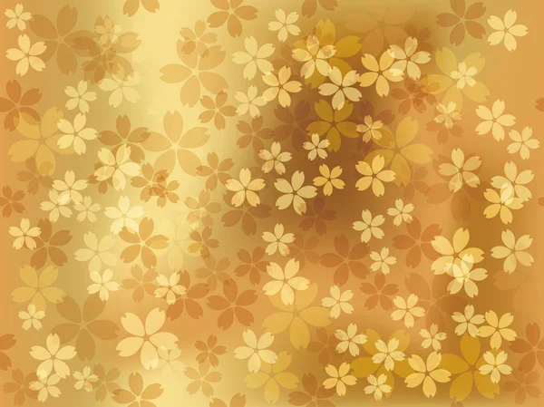 ภาพเบื้องหลังเวกเตอร์ที่มีดอกเชอร์รี่ในดอกไม้เต็มรูปแบบ . — ภาพเวกเตอร์สต็อก