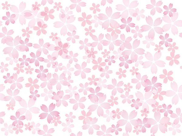 Un illustrazione di sfondo vettoriale con fiori di ciliegio in piena fioritura . — Vettoriale Stock