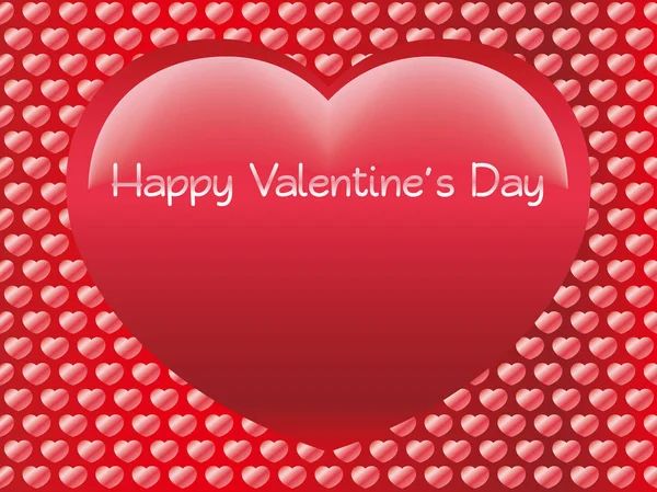 Uma ilustração vetorial para um cartão de Dia dos Namorados / fundo com uma forma de coração brilhante . —  Vetores de Stock