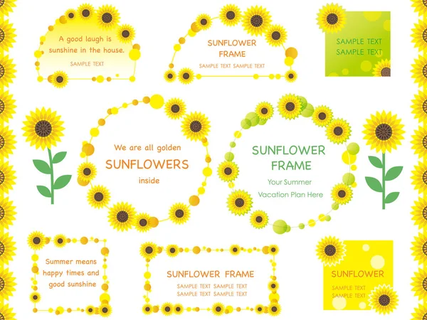 Sunflower frames, borders, and tags.