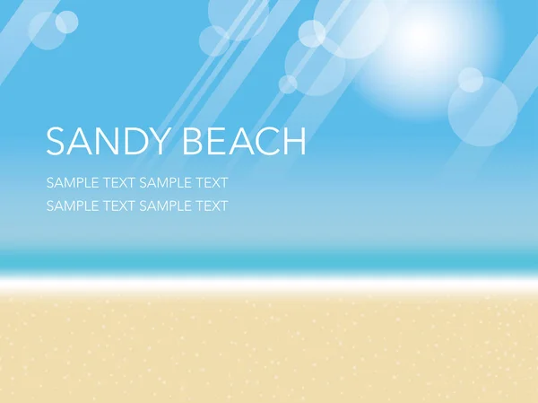 A vector summer background illustration with sandy beach.