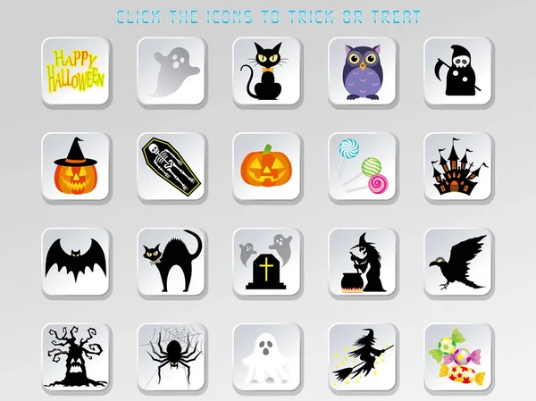 Happy Halloween ikon interfejsu. — Wektor stockowy