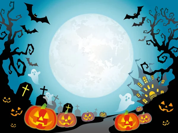 A varrat nélküli Boldog Halloween vektoros illusztráció. — Stock Vector