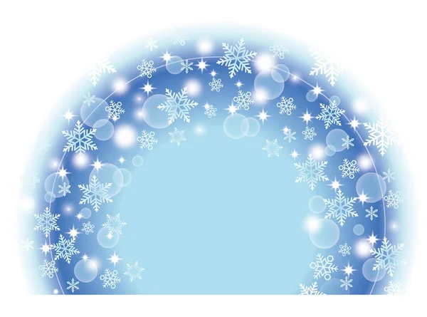 Blauer halbrunder Schnee Hintergrund. — Stockvektor