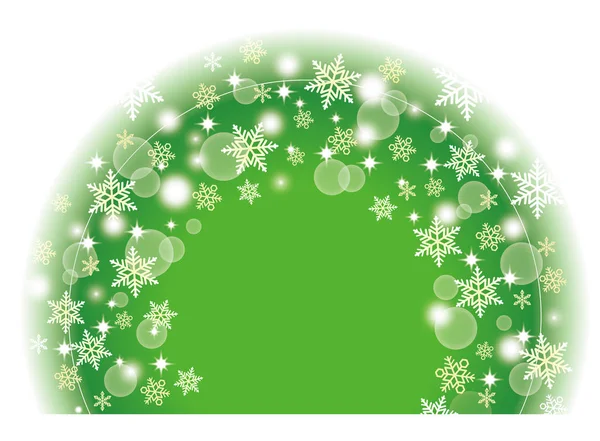 Tło zielony śnieg półokrągłe. — Wektor stockowy