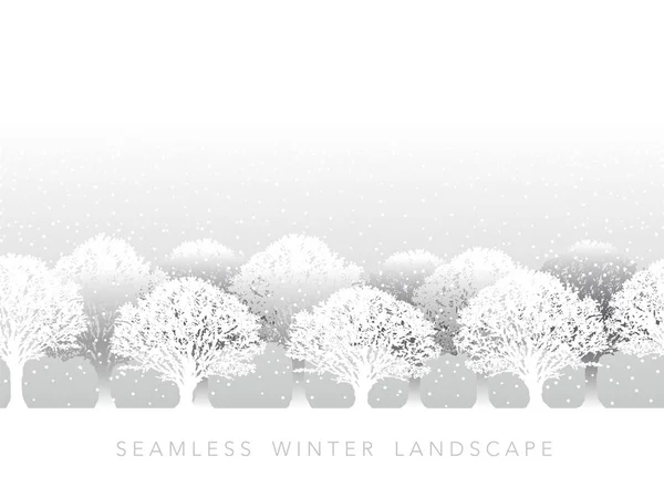 A seamless snowy landscape illustration. — Wektor stockowy