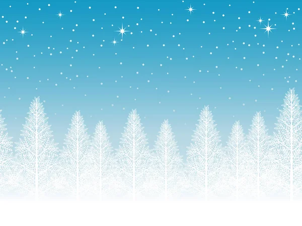 Бесшовная снежная иллюстрация пейзажа . — стоковый вектор